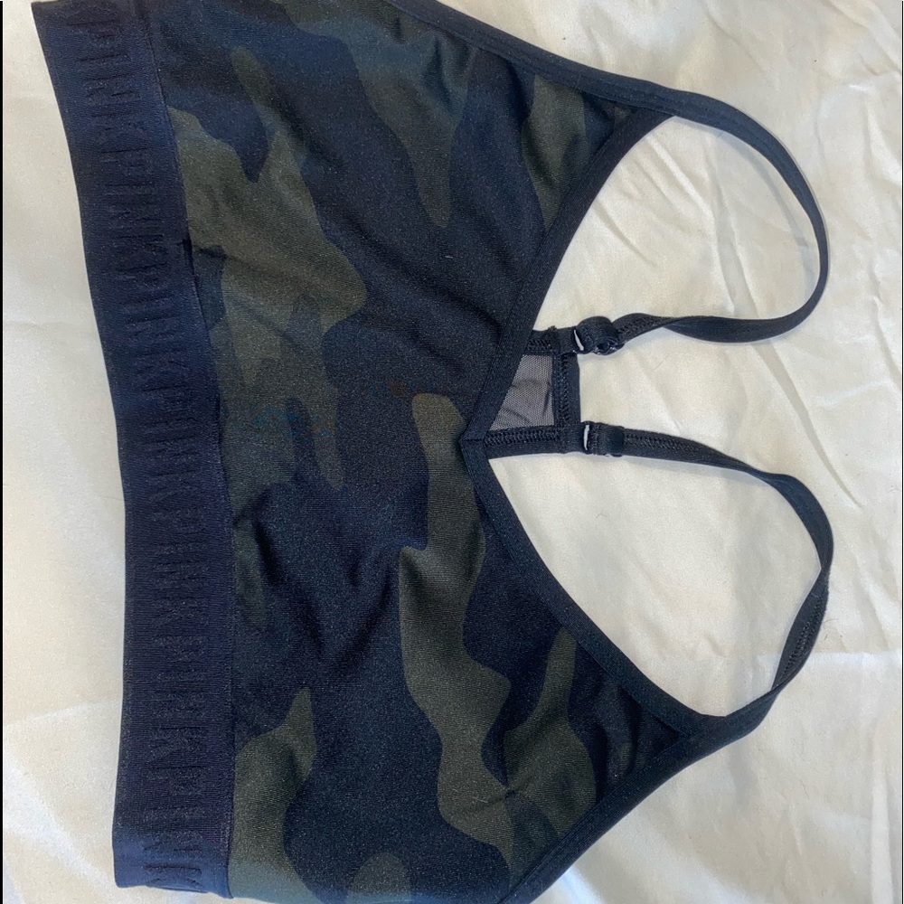 PINK camo sports bra